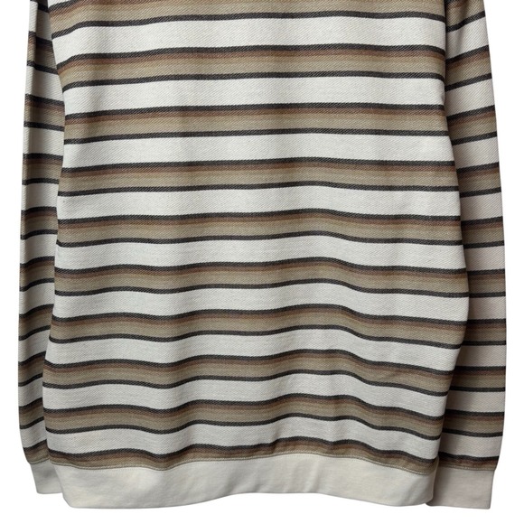 NEW Hurley OG Poncho Hoodie Striped Pullover Sweatshirt Neutral Coastal Cozy M - Picture 7 of 11